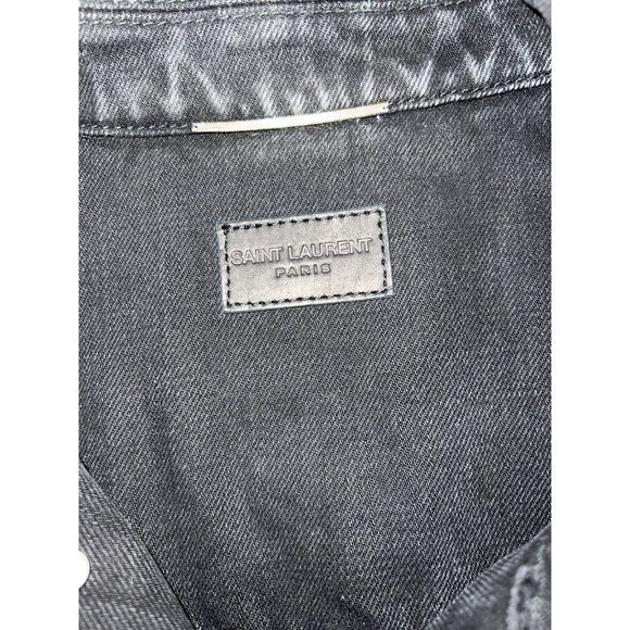 Saint Laurent Distressed Denim Waistcoat - Picture 6 of 8